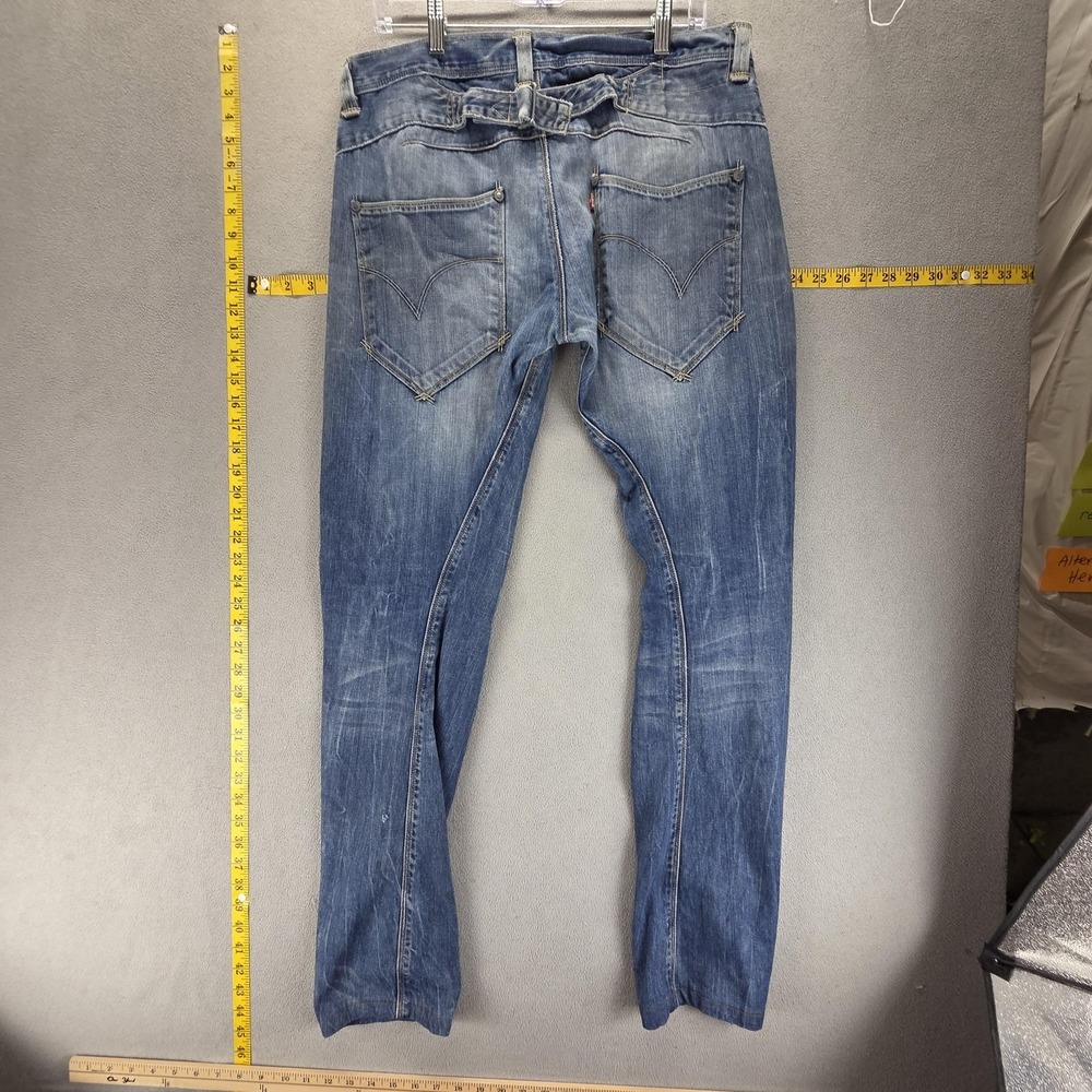 Vintage Levis Engineered Jeans Mens 32x34 Blue Buckle Back Twisted Zip Fly